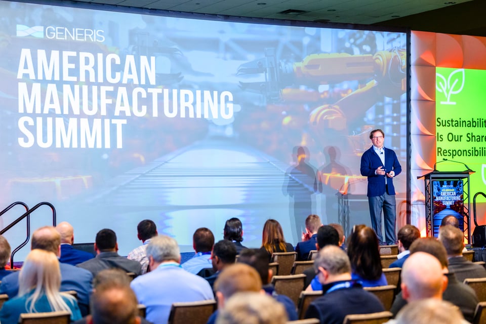 Gonzalve Bich presenting at the 10th Annual American Manufacturing Summit.